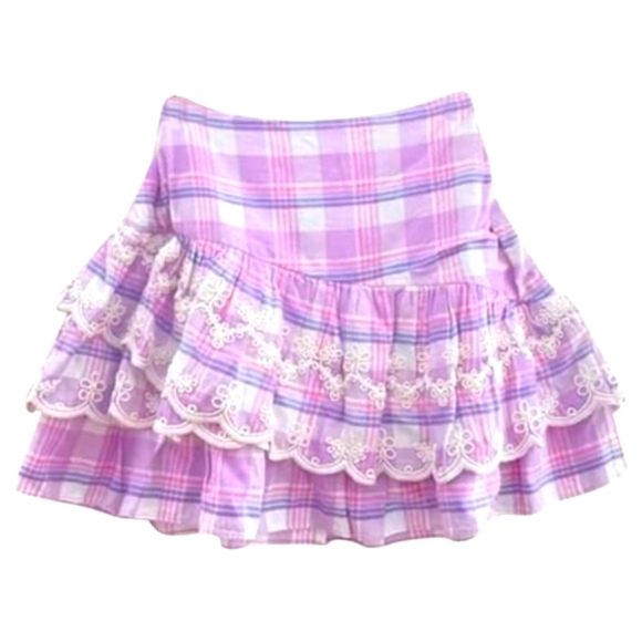 **SOLD** LOVESHACKFANCY Como Skirt NWD - Lavender/Pink - Size 8 - Picture 1 of 16